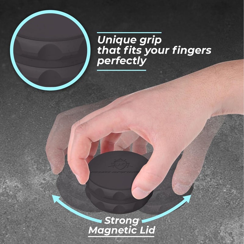 KOZO 2.5" Spice Grinder 2-Piece, Strong Grip By . (Black) - Image 3